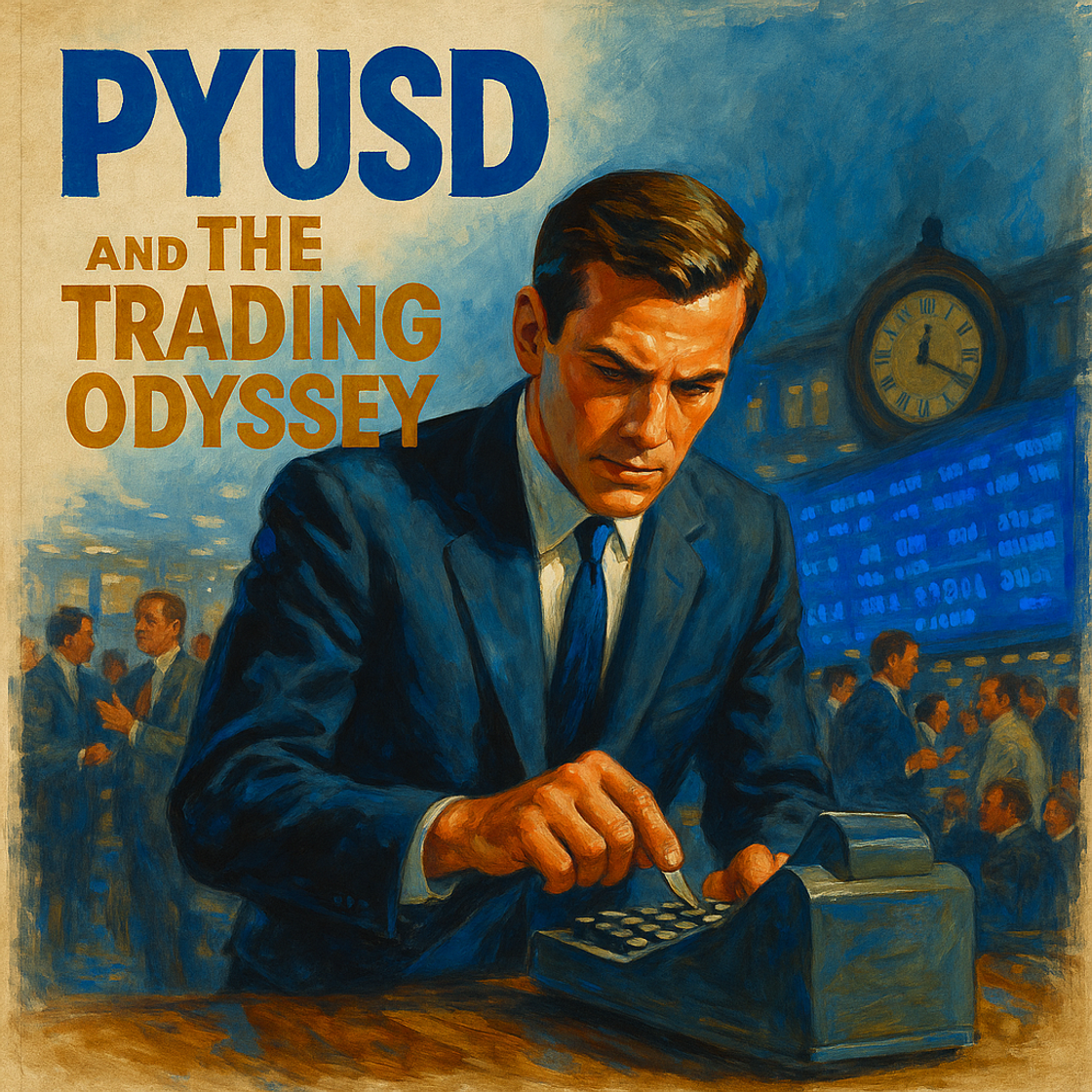Vintage movie poster for "PYUSD and The Trading Odyssey" showcasing a thrilling trading competition on Cube Exchange. Vintage movie poster for "PYUSD and The Trading Odyssey" showcasing a thrilling trading competition on Cube Exchange.