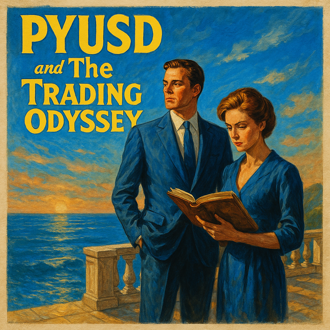 Vintage movie poster for "PYUSD and The Trading Odyssey" showcasing a thrilling trading competition on Cube Exchange. Vintage movie poster for "PYUSD and The Trading Odyssey" showcasing a thrilling trading competition on Cube Exchange.