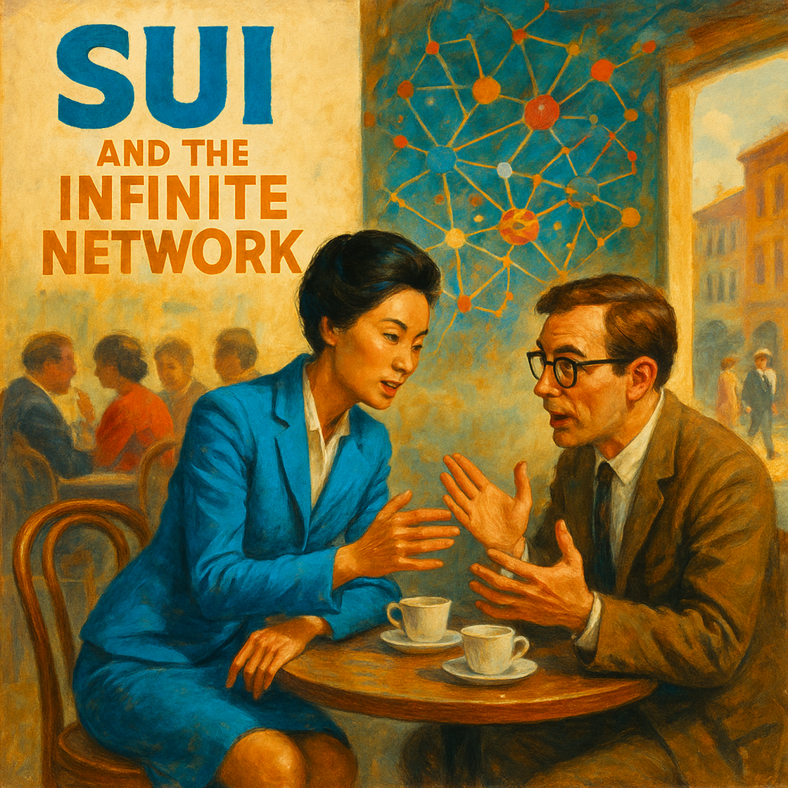 Vintage movie poster for "SUI and The Infinite Network" trading competition on Cube Exchange, showcasing awe and innovation in crypto trading. Vintage movie poster for "SUI and The Infinite Network" trading competition on Cube Exchange, showcasing awe and innovation in crypto trading.