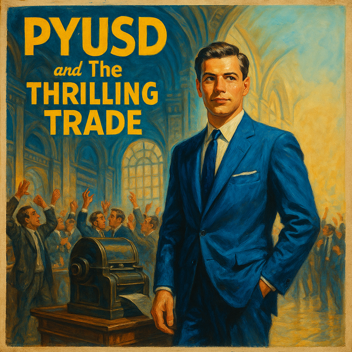 Vintage movie poster for "PYUSD and The Thrilling Trade" trading competition on Cube Exchange, showcasing excitement and high-stakes finance. Vintage movie poster for "PYUSD and The Thrilling Trade" trading competition on Cube Exchange, showcasing excitement and high-stakes finance.