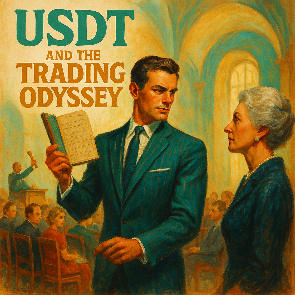 Vintage movie poster for "USDT and the Trading Odyssey" trading competition on Cube Exchange, showcasing excitement and high-stakes anticipation. Vintage movie poster for "USDT and the Trading Odyssey" trading competition on Cube Exchange, showcasing excitement and high-stakes anticipation.