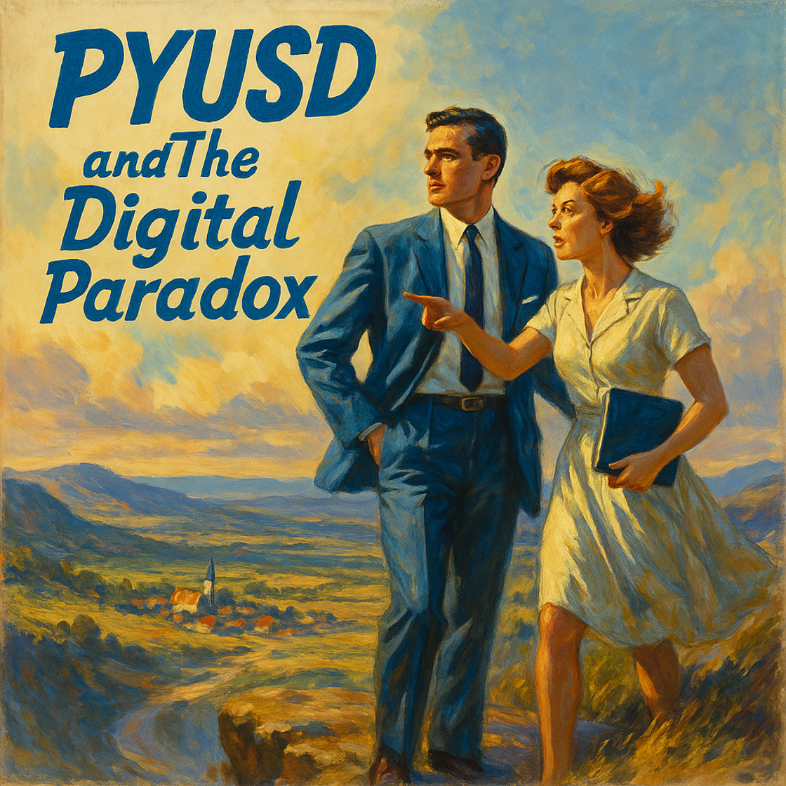 Vintage movie poster for "PYUSD and The Digital Paradox" trading competition on Cube Exchange, showcasing ambition in crypto trading. Vintage movie poster for "PYUSD and The Digital Paradox" trading competition on Cube Exchange, showcasing ambition in crypto trading.